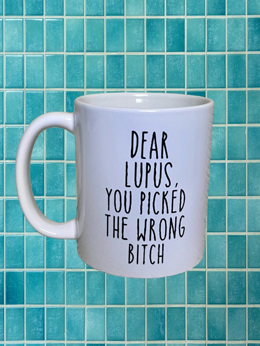 Dear Lupus Coffee Mug White Black 11 oz Ceramic - Picture 2 of 7